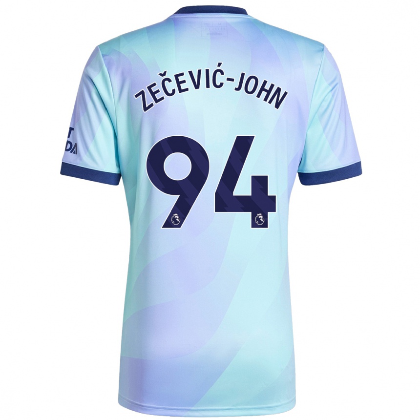 Kids Football Louis Zečević-John #94 Aqua Third Jersey 2024/25 T-Shirt Australia