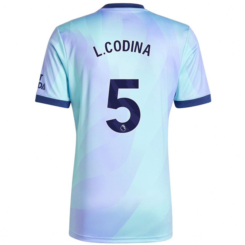 Kids Football Laia Codina #5 Aqua Third Jersey 2024/25 T-Shirt Australia