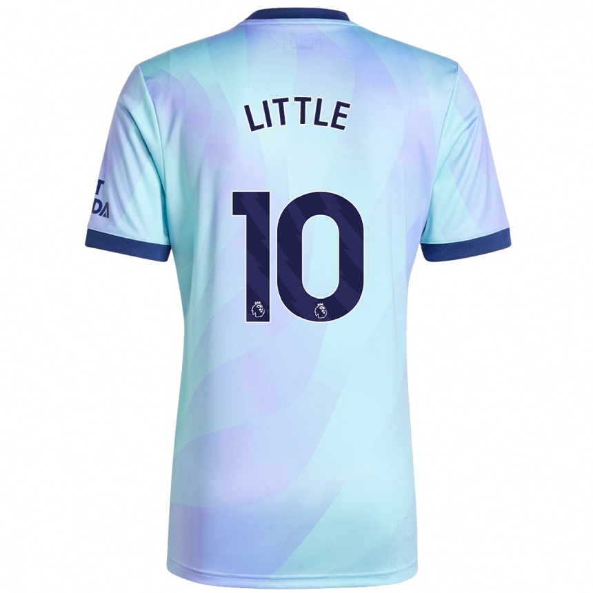 Kids Football Kim Little #10 Aqua Third Jersey 2024/25 T-Shirt Australia