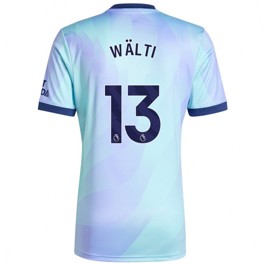 Kids Football Lia Wälti #13 Aqua Third Jersey 2024/25 T-Shirt Australia