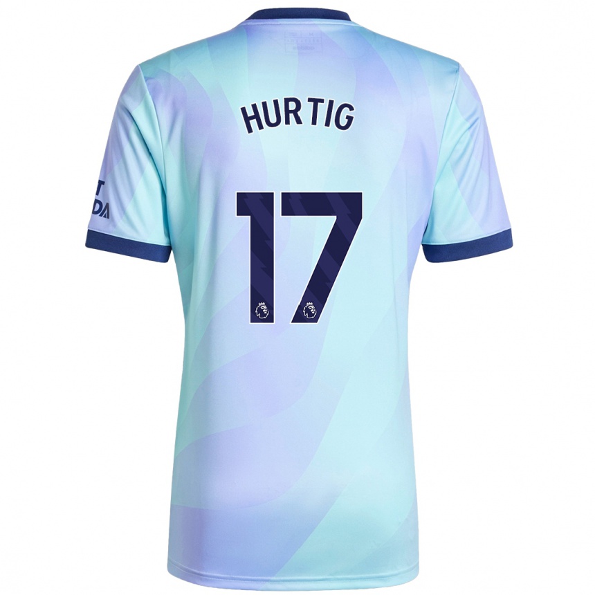 Kids Football Lina Hurtig #17 Aqua Third Jersey 2024/25 T-Shirt Australia