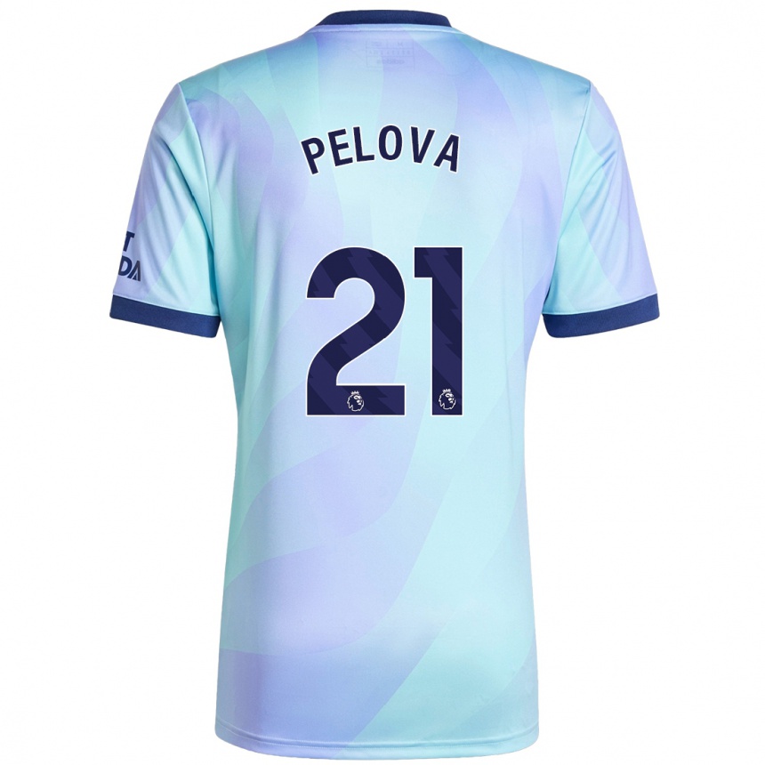 Kids Football Victoria Pelova #21 Aqua Third Jersey 2024/25 T-Shirt Australia