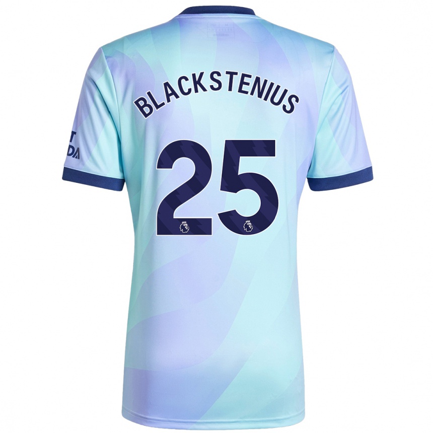 Kids Football Stina Blackstenius #25 Aqua Third Jersey 2024/25 T-Shirt Australia