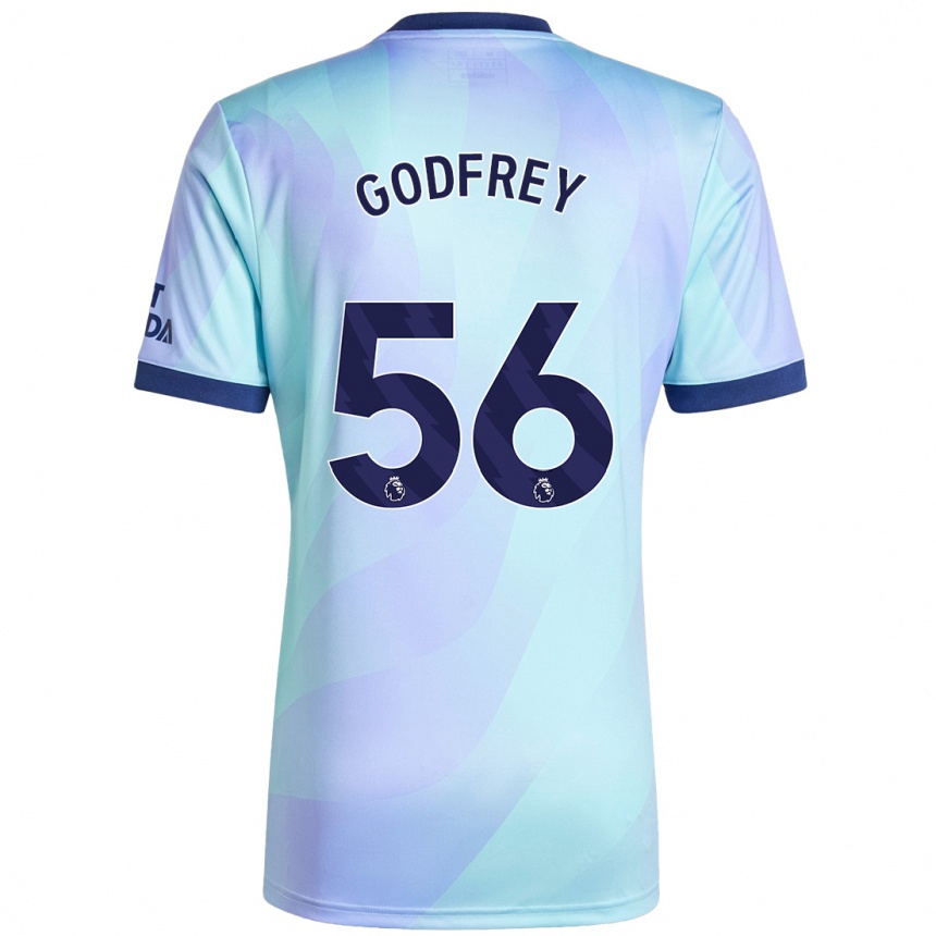 Kids Football Freya Godfrey #56 Aqua Third Jersey 2024/25 T-Shirt Australia