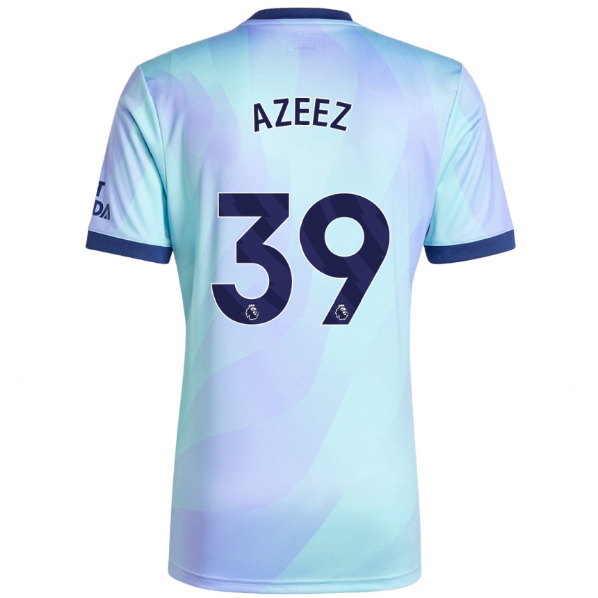 Kids Football Miguel Azeez #39 Aqua Third Jersey 2024/25 T-Shirt Australia