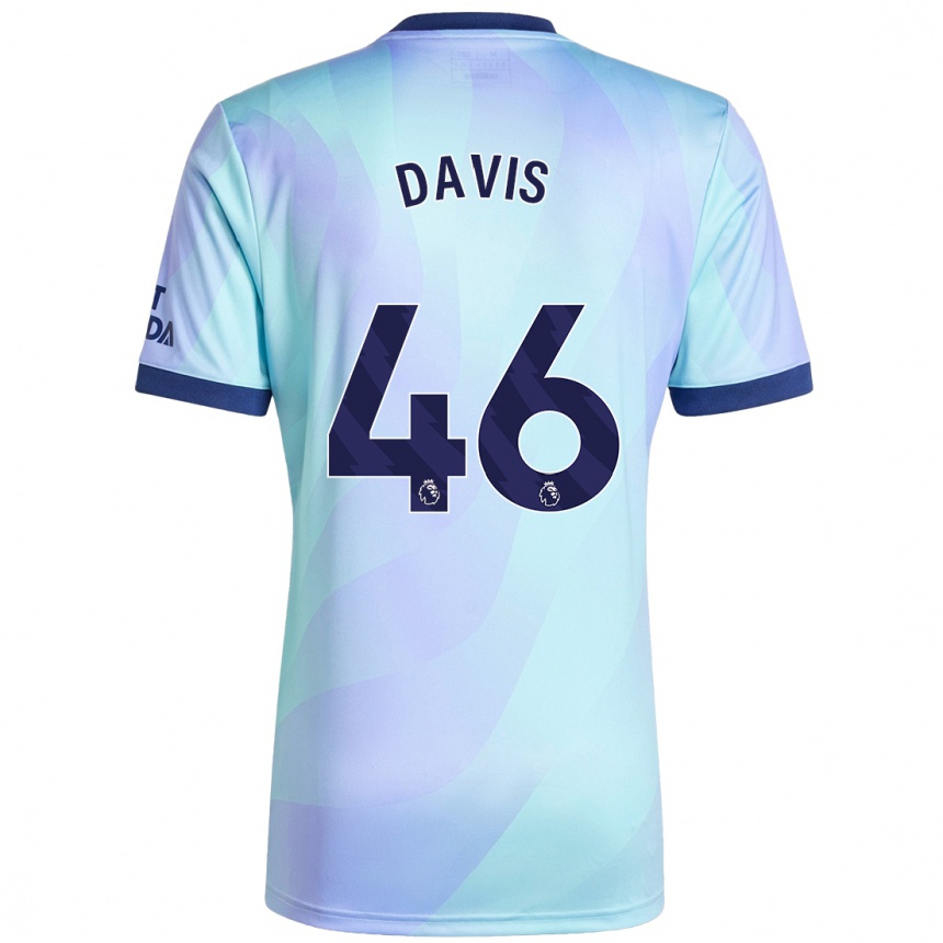 Kids Football Timi Davis #46 Aqua Third Jersey 2024/25 T-Shirt Australia