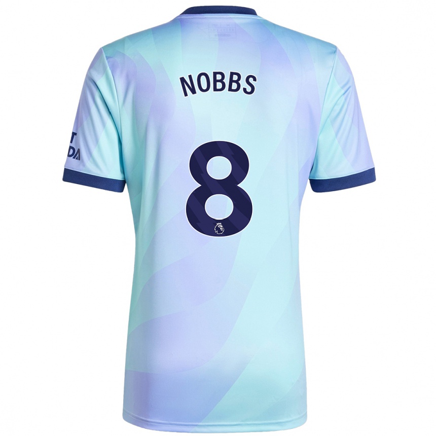 Kids Football Nobbs #8 Aqua Third Jersey 2024/25 T-Shirt Australia