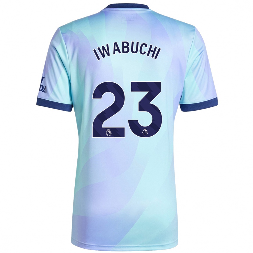 Kids Football Mana Iwabuchi #23 Aqua Third Jersey 2024/25 T-Shirt Australia