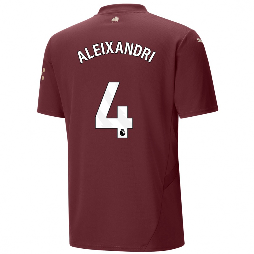 Kids Football Laia Aleixandri #4 Maroon Third Jersey 2024/25 T-Shirt Australia