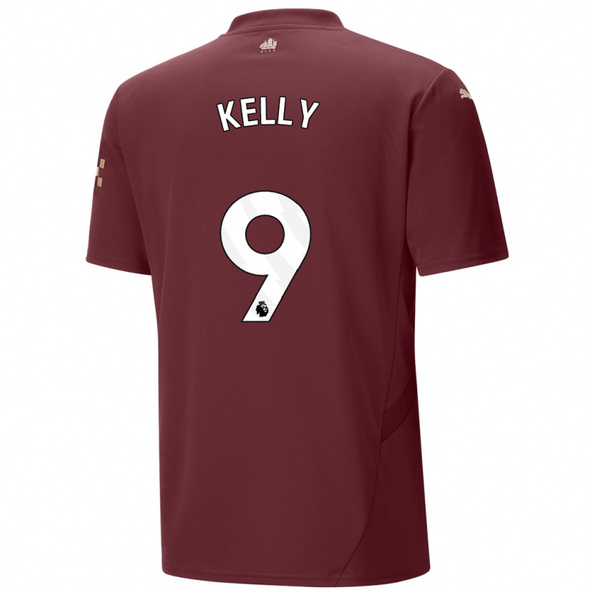 Kids Football Chloe Kelly #9 Maroon Third Jersey 2024/25 T-Shirt Australia