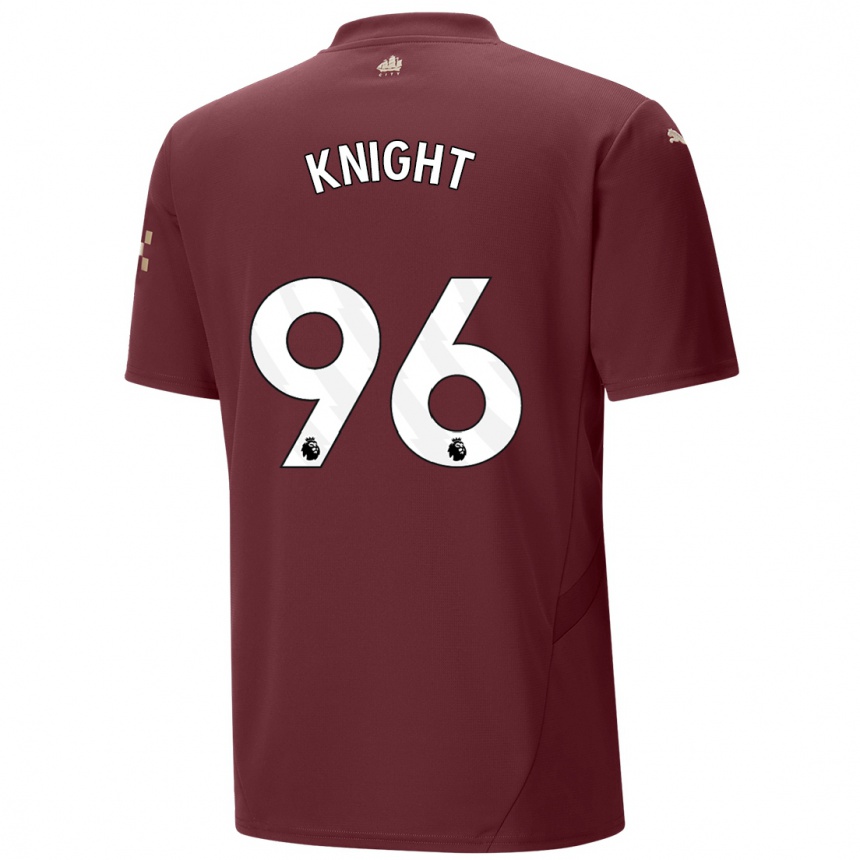 Kids Football Ben Knight #96 Maroon Third Jersey 2024/25 T-Shirt Australia