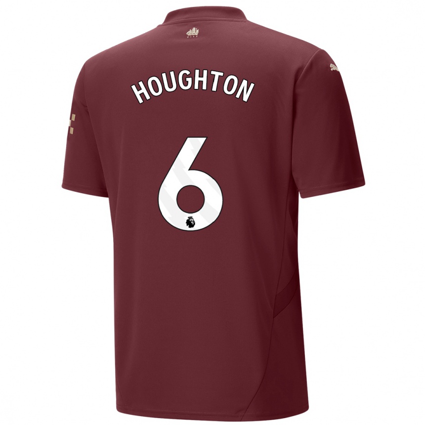 Kids Football Steph Houghton #6 Maroon Third Jersey 2024/25 T-Shirt Australia