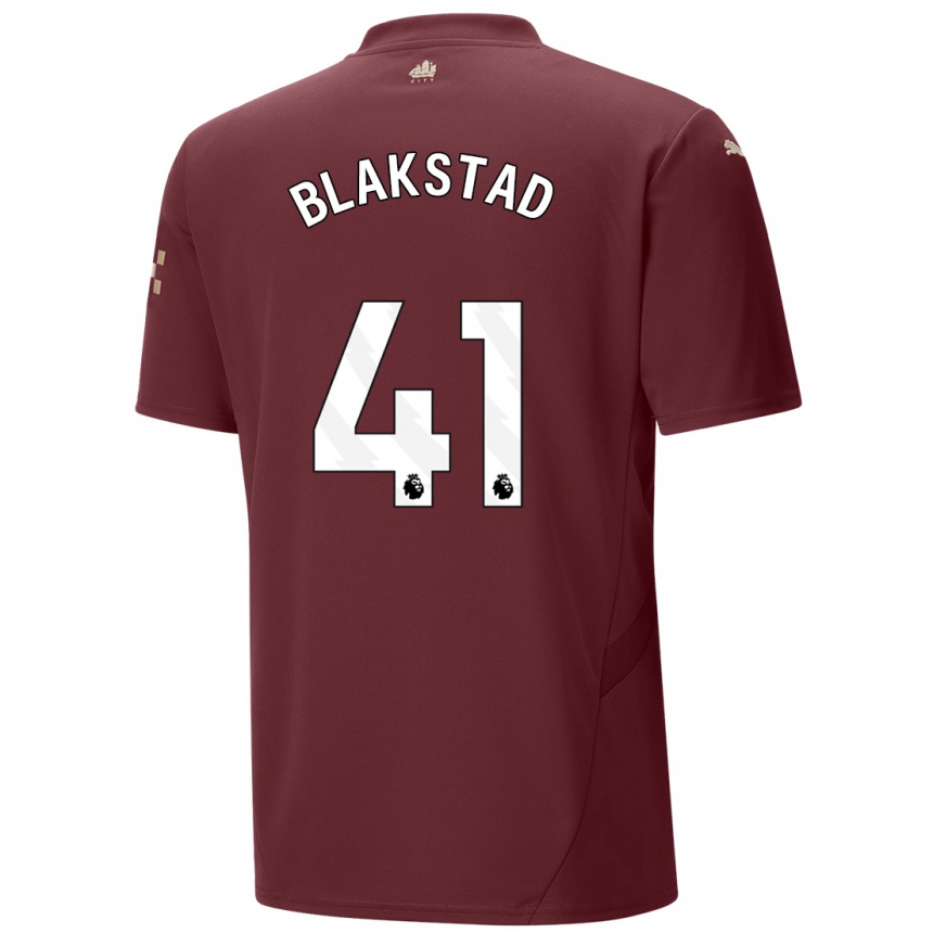 Kids Football Julie Blakstad #41 Maroon Third Jersey 2024/25 T-Shirt Australia