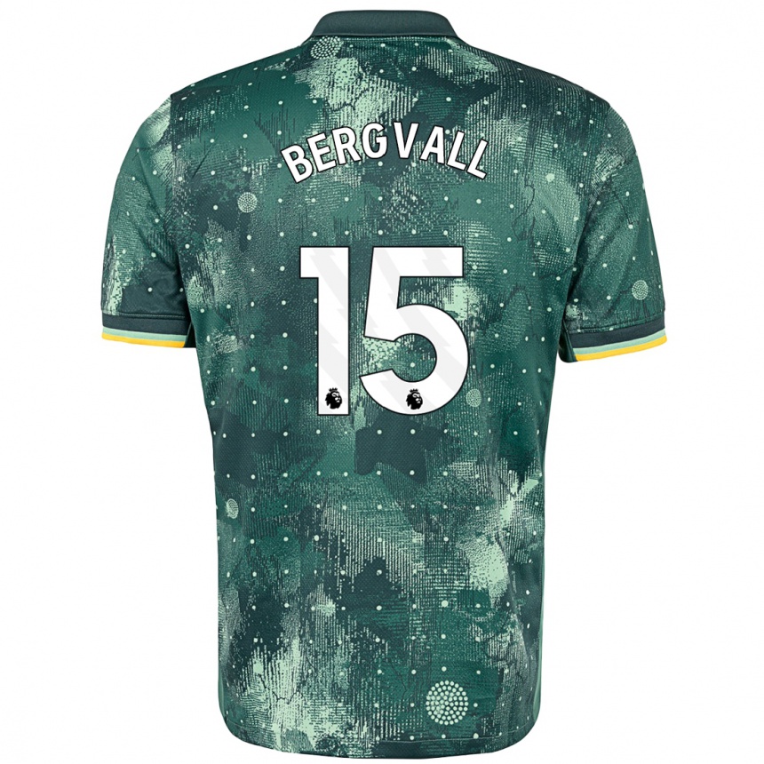 Kids Football Lucas Bergvall #15 Mint Green Third Jersey 2024/25 T-Shirt Australia