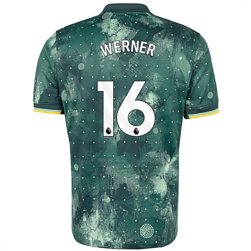 Kids Football Timo Werner #16 Mint Green Third Jersey 2024/25 T-Shirt Australia