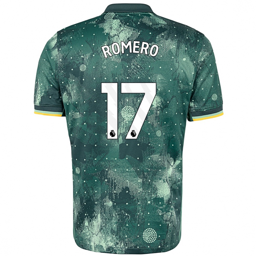 Kids Football Cristian Romero #17 Mint Green Third Jersey 2024/25 T-Shirt Australia