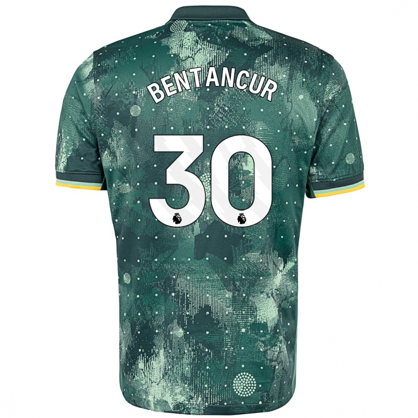 Kids Football Rodrigo Bentancur #30 Mint Green Third Jersey 2024/25 T-Shirt Australia