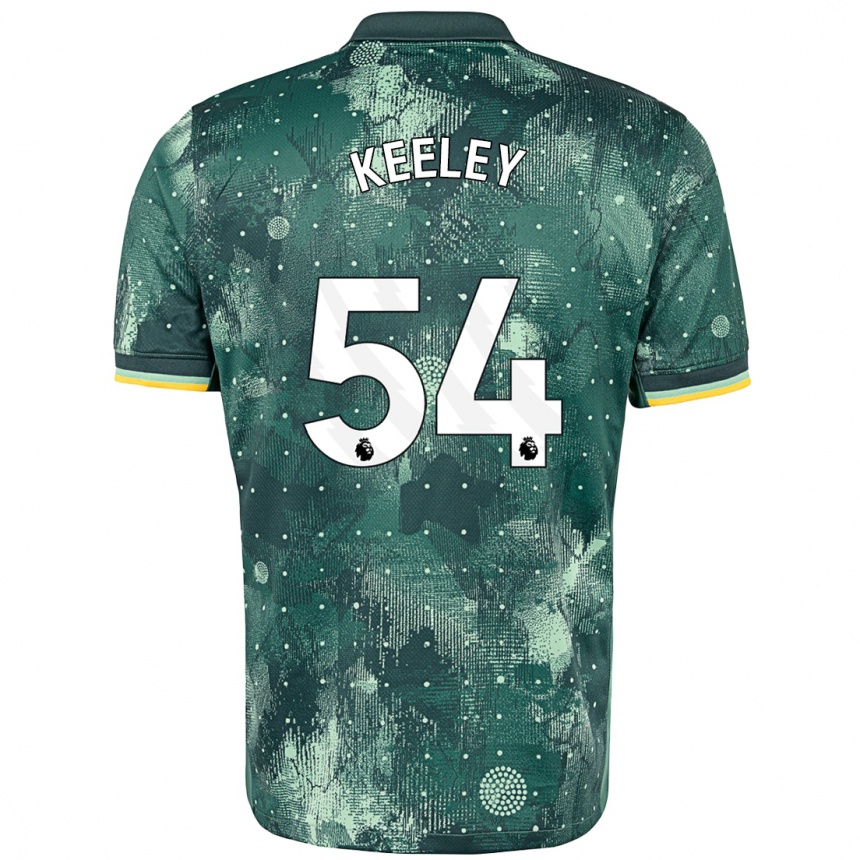 Kids Football Josh Keeley #54 Mint Green Third Jersey 2024/25 T-Shirt Australia