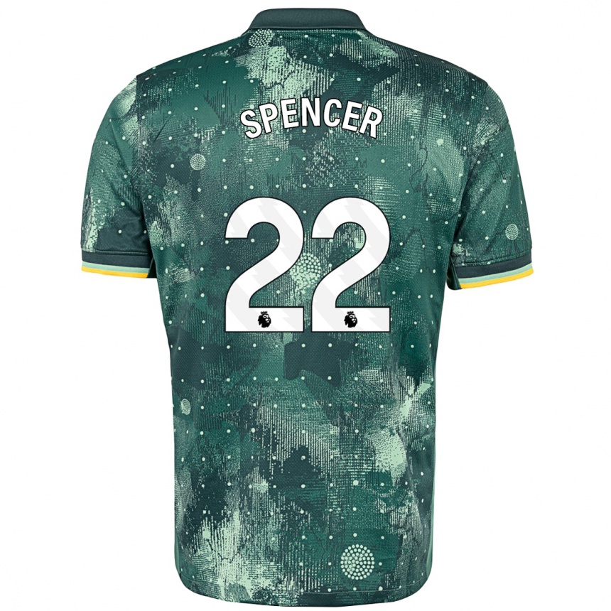 Kids Football Rebecca Spencer #22 Mint Green Third Jersey 2024/25 T-Shirt Australia