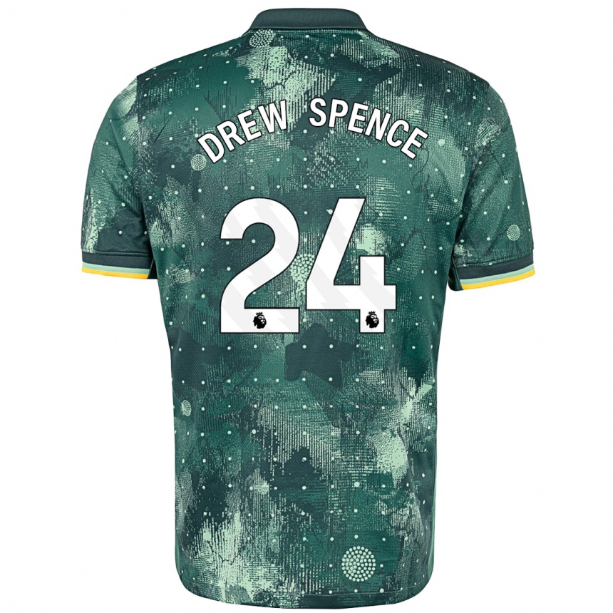 Kids Football Drew Spence #24 Mint Green Third Jersey 2024/25 T-Shirt Australia