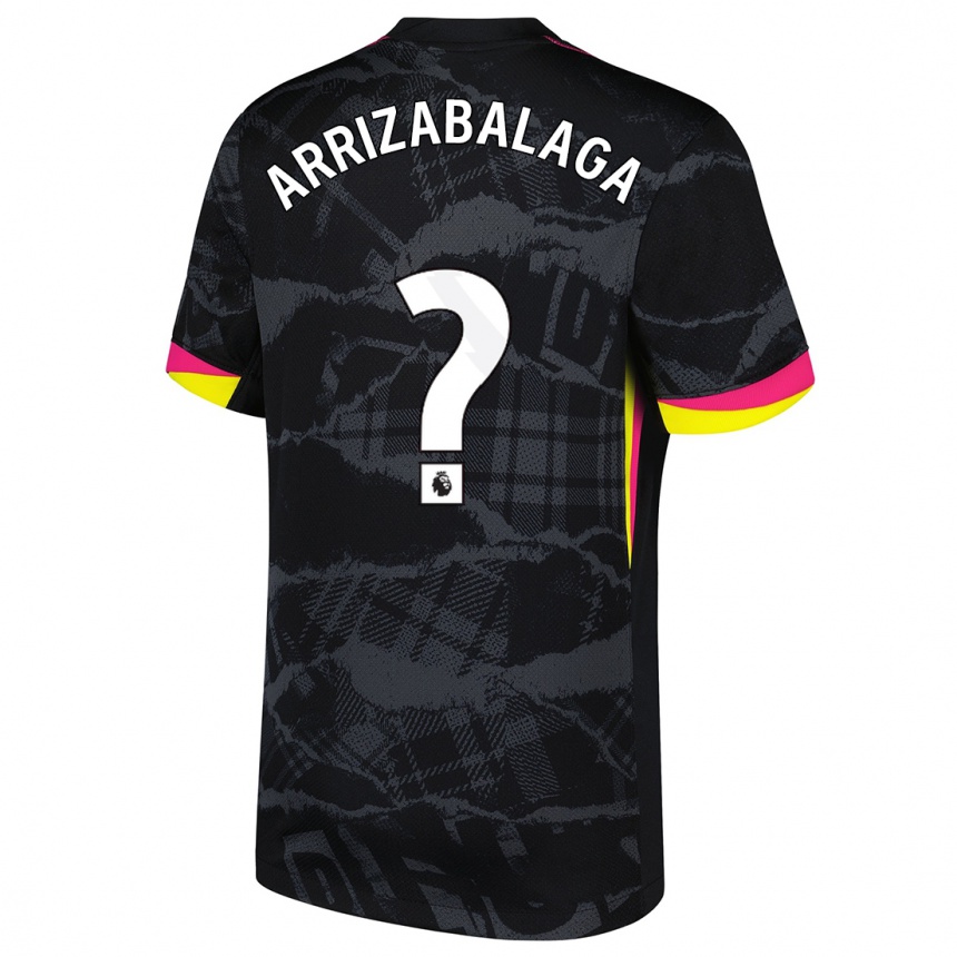 Kids Football Kepa Arrizabalaga #0 Black Pink Third Jersey 2024/25 T-Shirt Australia