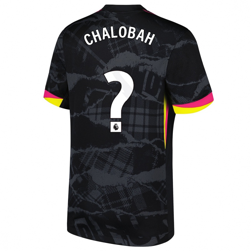 Kids Football Trevoh Chalobah #0 Black Pink Third Jersey 2024/25 T-Shirt Australia