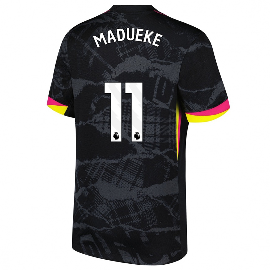 Kids Football Noni Madueke #11 Black Pink Third Jersey 2024/25 T-Shirt Australia