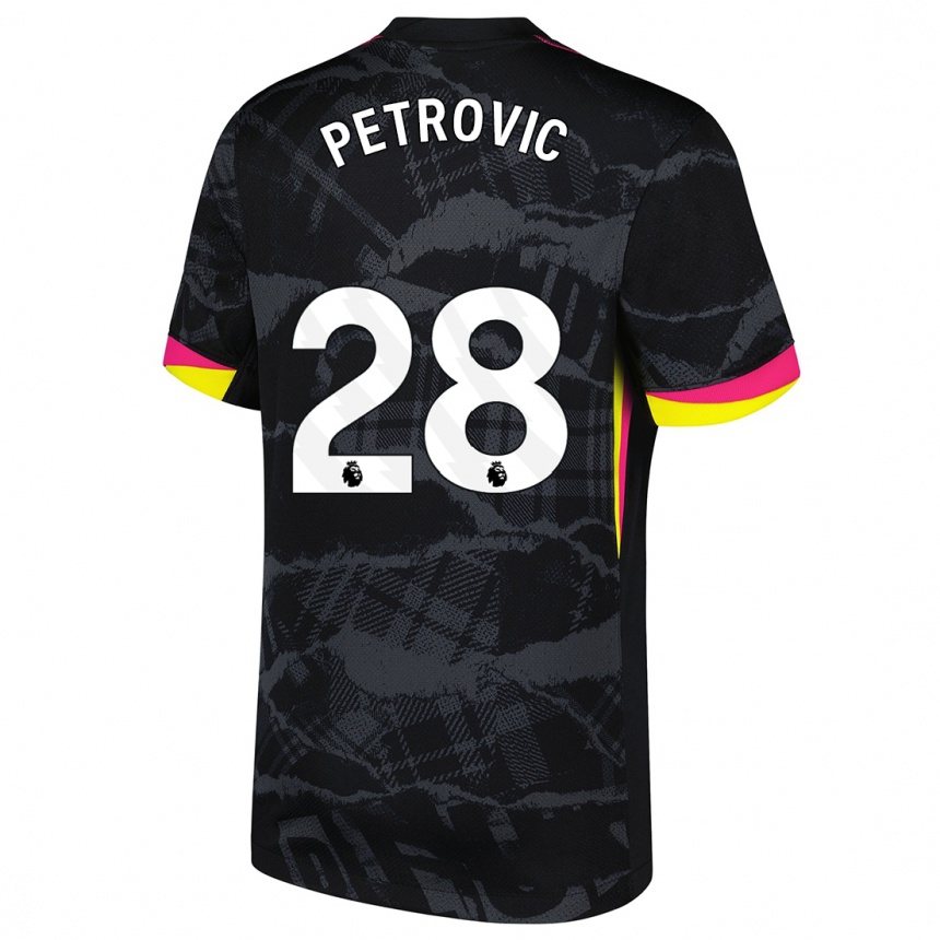 Kids Football Djordje Petrovic #28 Black Pink Third Jersey 2024/25 T-Shirt Australia