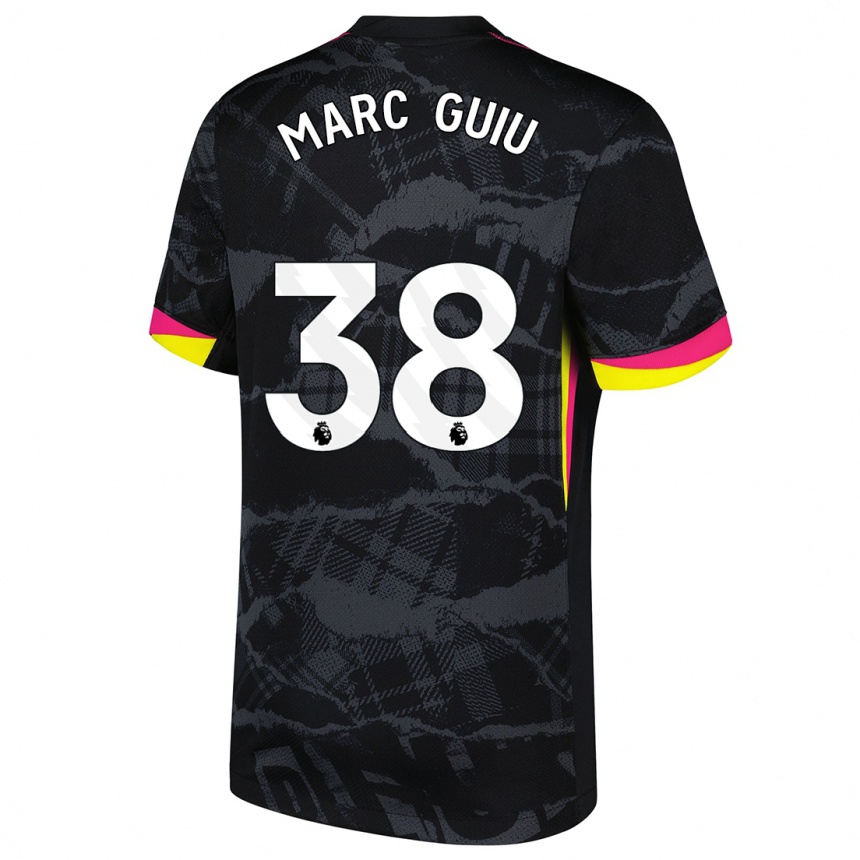 Kids Football Marc Guiu #38 Black Pink Third Jersey 2024/25 T-Shirt Australia