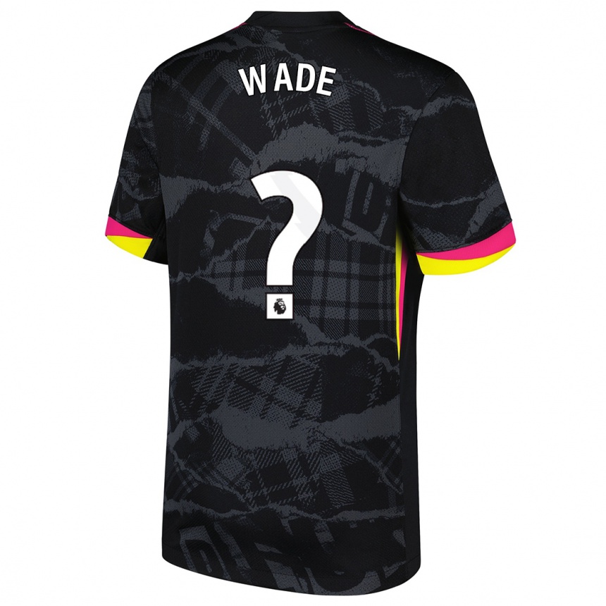 Kids Football Shaun Wade #0 Black Pink Third Jersey 2024/25 T-Shirt Australia