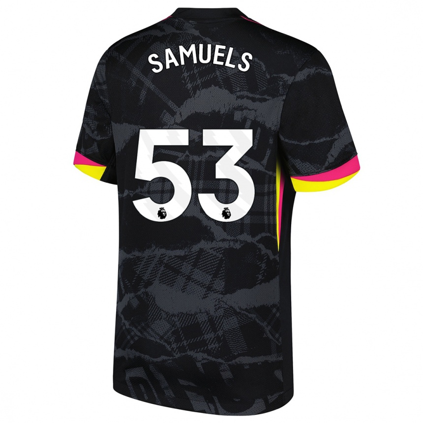 Kids Football Ishé Samuels-Smith #53 Black Pink Third Jersey 2024/25 T-Shirt Australia