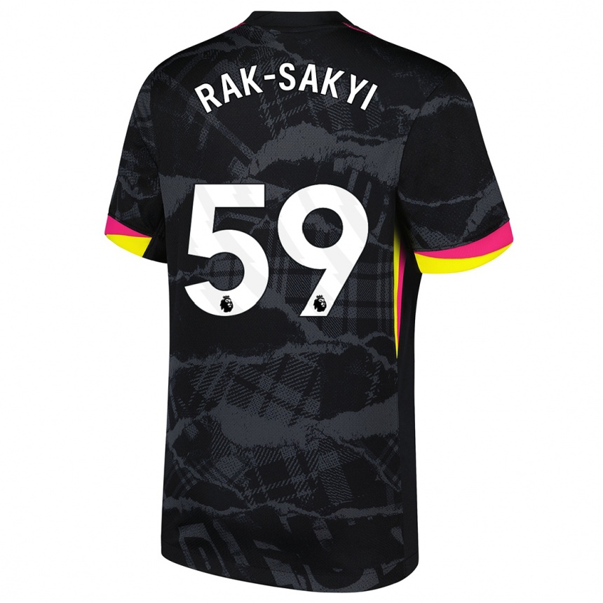 Kids Football Sam Rak-Sakyi #59 Black Pink Third Jersey 2024/25 T-Shirt Australia