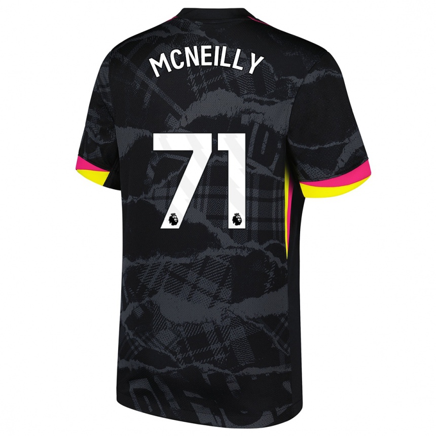 Kids Football Donnell Mcneilly #71 Black Pink Third Jersey 2024/25 T-Shirt Australia