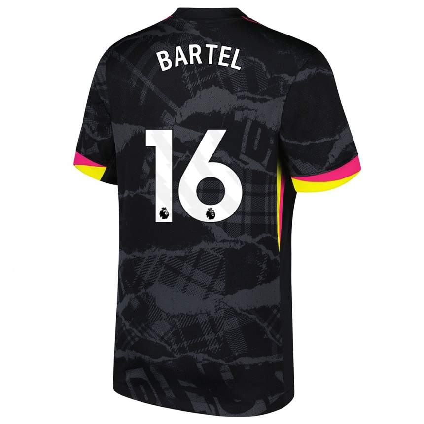 Kids Football Júlia Bartel #16 Black Pink Third Jersey 2024/25 T-Shirt Australia