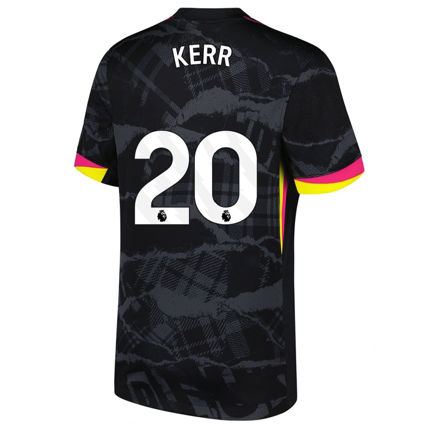 Kids Football Sam Kerr #20 Black Pink Third Jersey 2024/25 T-Shirt Australia