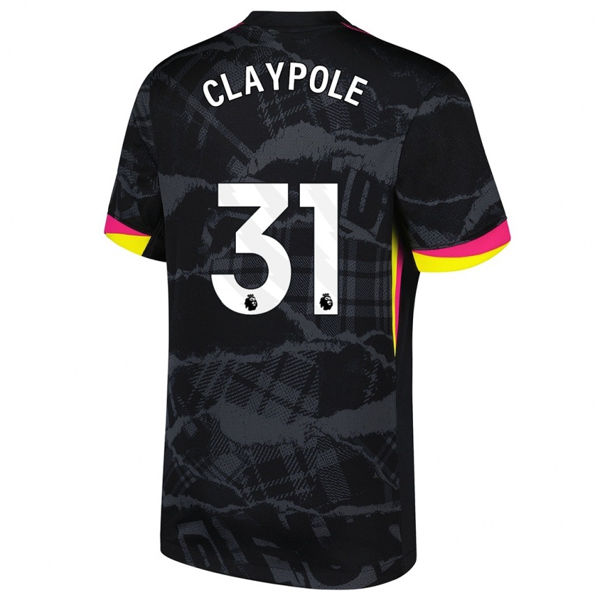 Kids Football Aimee Claypole #31 Black Pink Third Jersey 2024/25 T-Shirt Australia