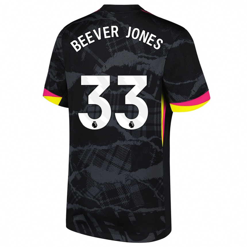 Kids Football Aggie Beever-Jones #33 Black Pink Third Jersey 2024/25 T-Shirt Australia