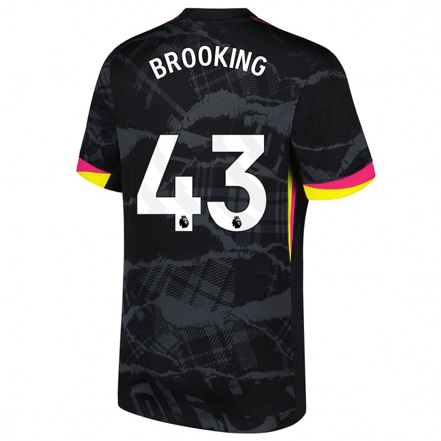 Kids Football Josh Brooking #43 Black Pink Third Jersey 2024/25 T-Shirt Australia