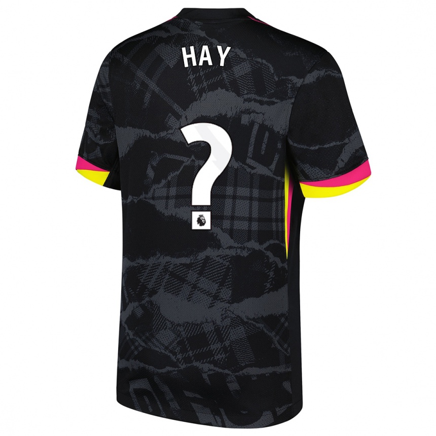 Kids Football Noah Hay #0 Black Pink Third Jersey 2024/25 T-Shirt Australia