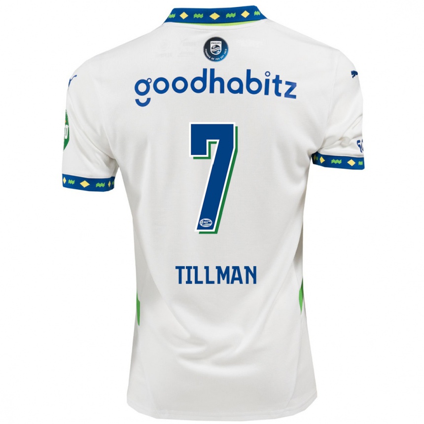 Kids Football Malik Tillman #7 White Dark Blue Third Jersey 2024/25 T-Shirt Australia