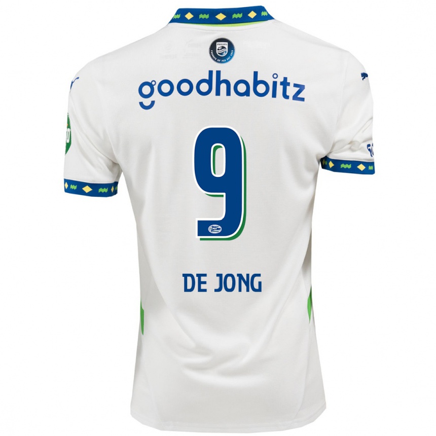 Kids Football Luuk De Jong #9 White Dark Blue Third Jersey 2024/25 T-Shirt Australia