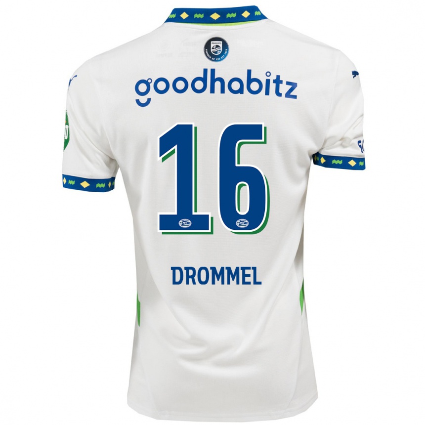 Kids Football Joël Drommel #16 White Dark Blue Third Jersey 2024/25 T-Shirt Australia