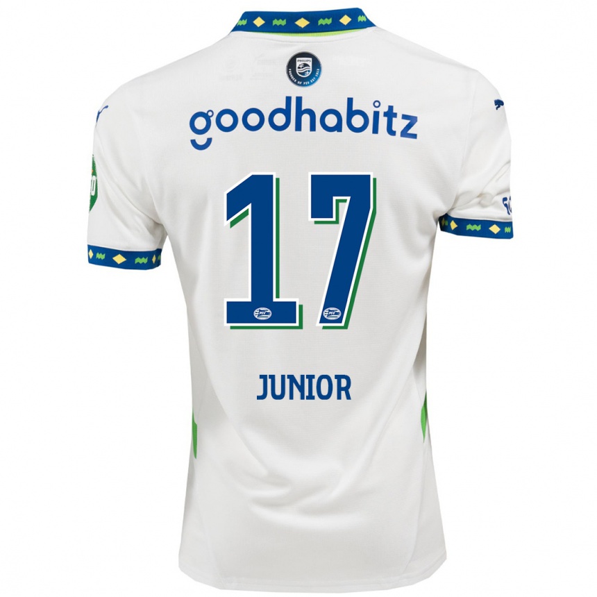 Kids Football Mauro Júnior #17 White Dark Blue Third Jersey 2024/25 T-Shirt Australia