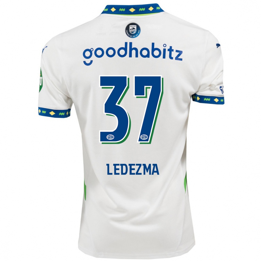 Kids Football Richard Ledezma #37 White Dark Blue Third Jersey 2024/25 T-Shirt Australia