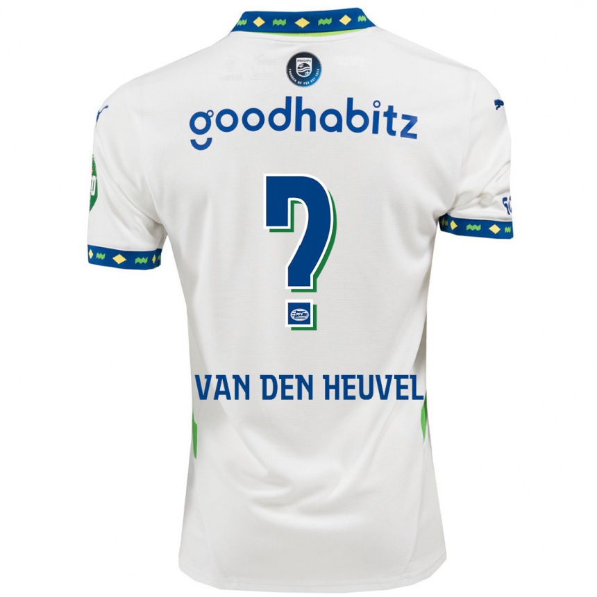 Kids Football Tim Van Den Heuvel #0 White Dark Blue Third Jersey 2024/25 T-Shirt Australia