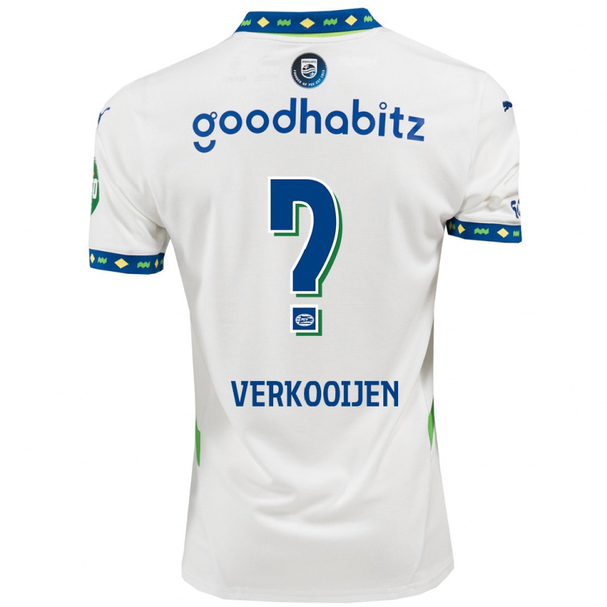 Kids Football Nicolas Verkooijen #0 White Dark Blue Third Jersey 2024/25 T-Shirt Australia