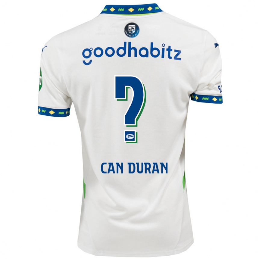 Kids Football Emre Can Duran #0 White Dark Blue Third Jersey 2024/25 T-Shirt Australia