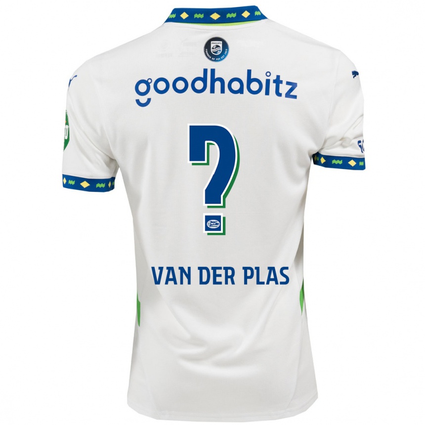 Kids Football Sven Van Der Plas #0 White Dark Blue Third Jersey 2024/25 T-Shirt Australia