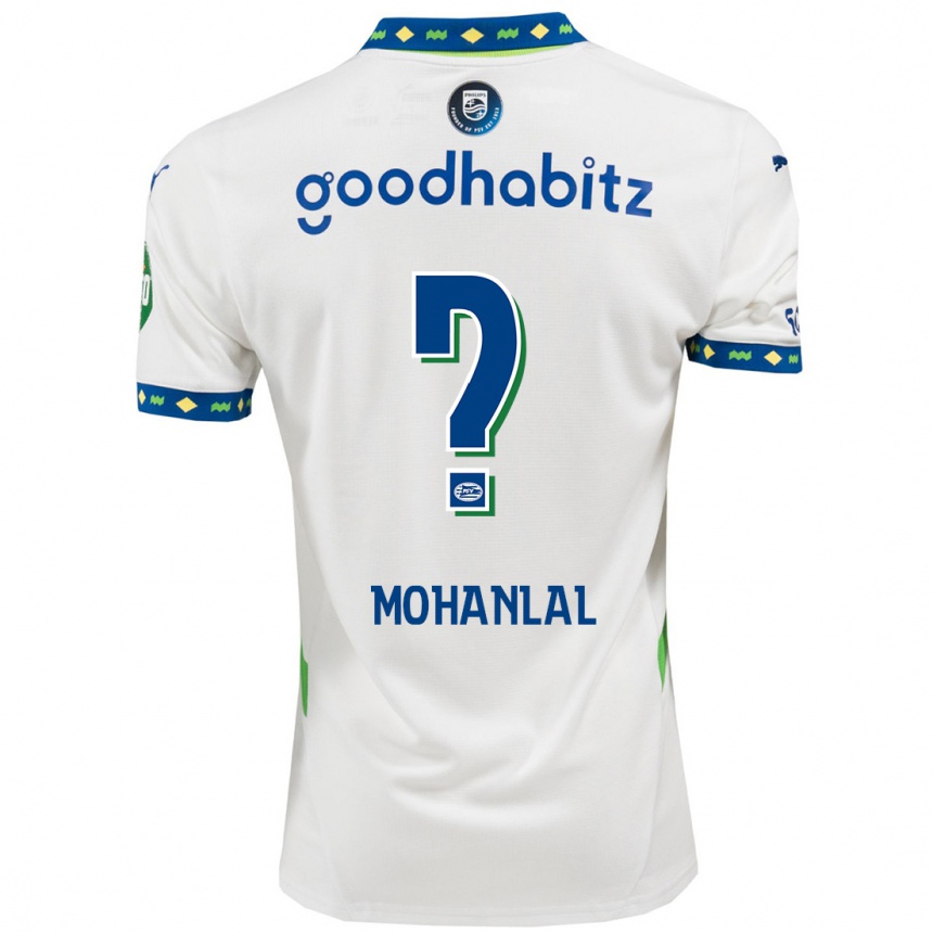 Kids Football Pawan Mohanlal #0 White Dark Blue Third Jersey 2024/25 T-Shirt Australia