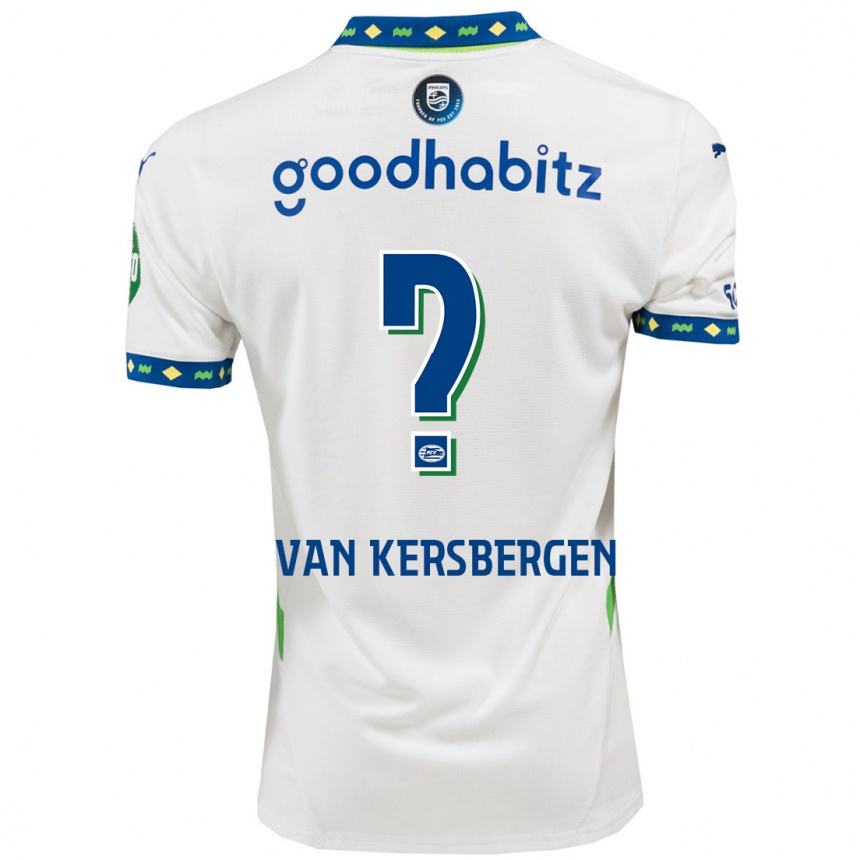 Kids Football Sander Van Kersbergen #0 White Dark Blue Third Jersey 2024/25 T-Shirt Australia